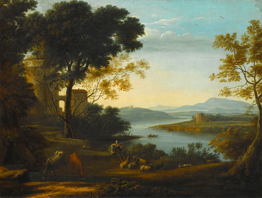 PAYSAGE AVEC UN BERGER