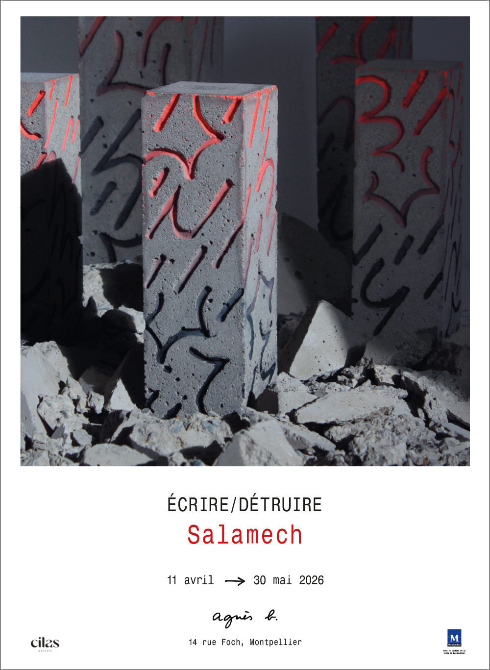 Salamech &mdash; &Eacute;crire/D&eacute;truire, an exhibition in Montpellier