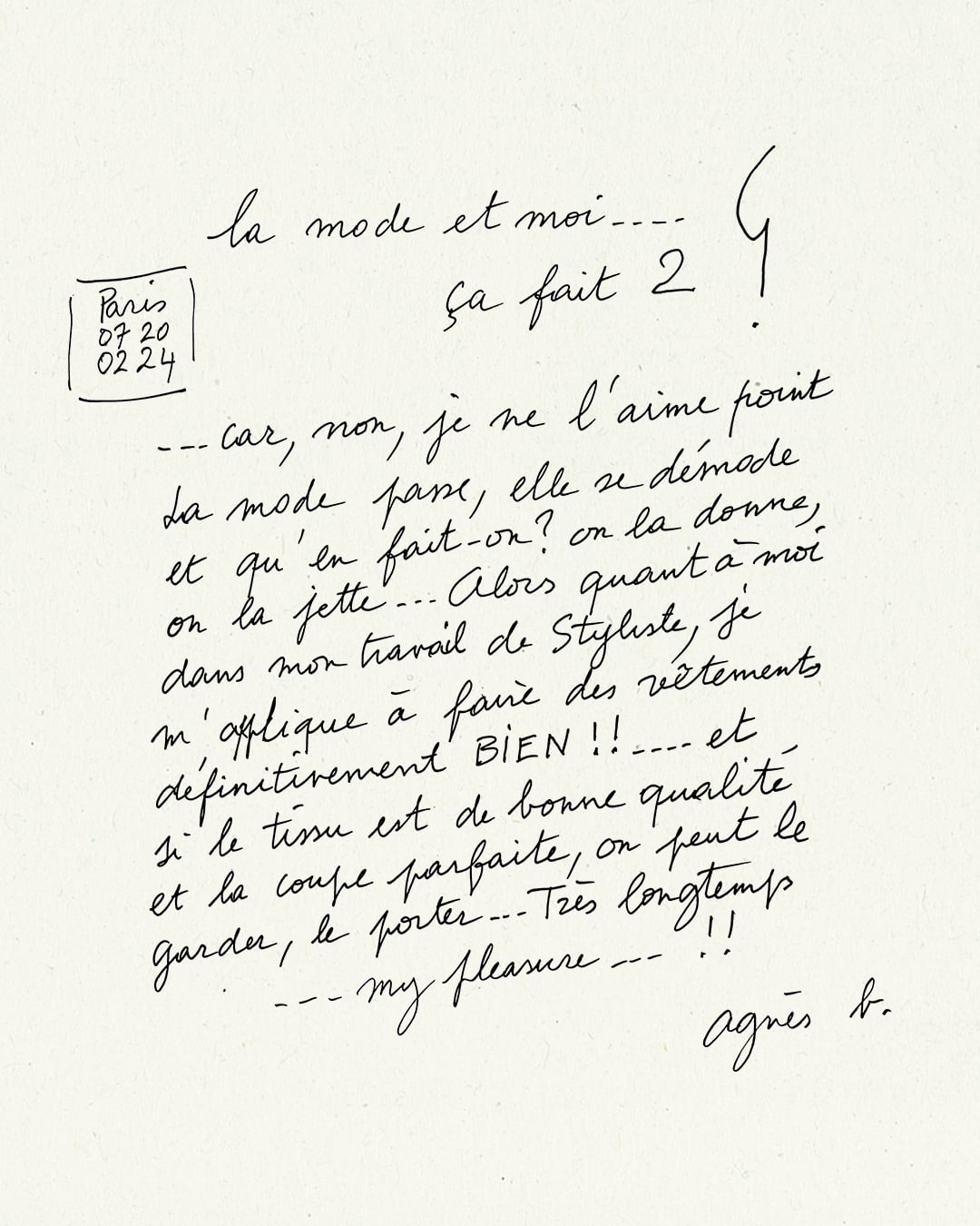 La mode et agn&egrave;s...