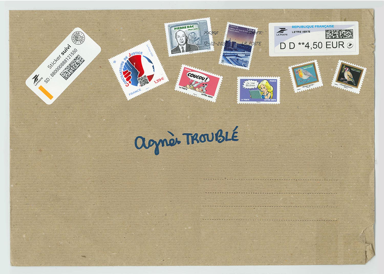 Lettre de Jean Plantu envoyée à Agnès